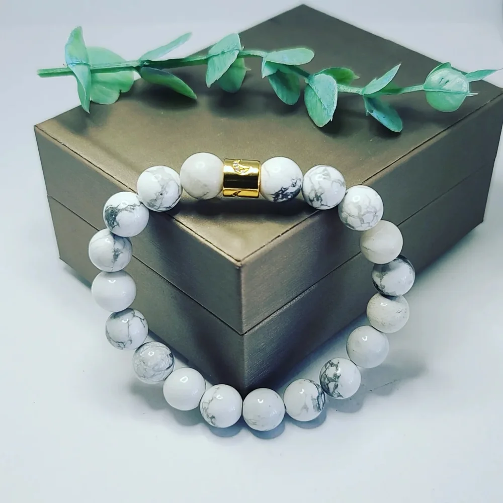 Howlite bracelet - Picture 3 of 5